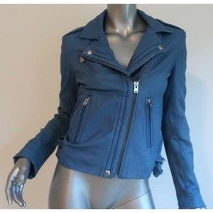 IRO Blue Leather Jacket